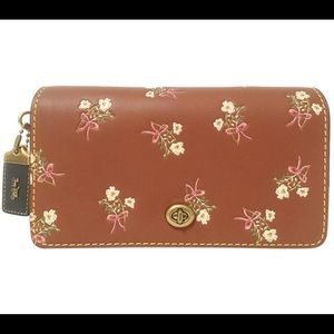Coach Dinky Crossbody Bag With Flowers Calfskin